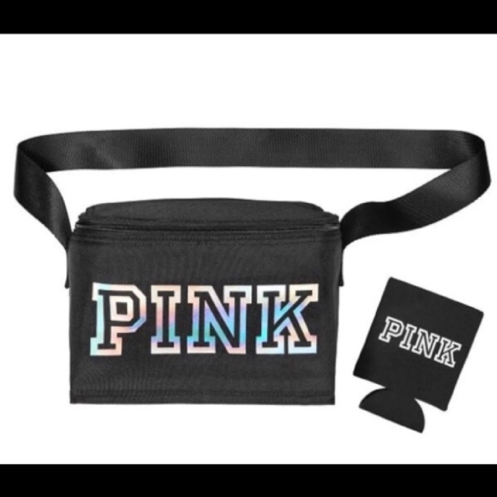 VS PINK COOLER AND COOZIE